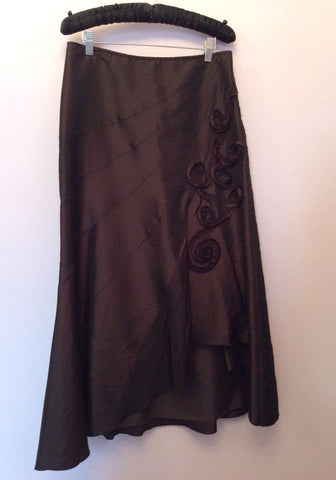 Per Una Brown Appliqué Trim Bustier Top & Skirt Size 12 - Whispers Dress Agency - Womens Eveningwear - 4