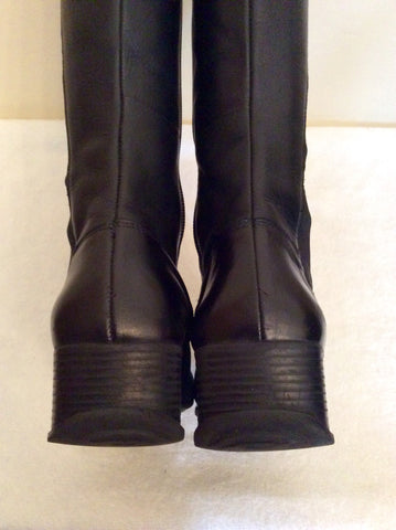 Clarks Black Leather Buckle Trim Boots Size 3.5/36 - Whispers Dress Agency - Sold - 5