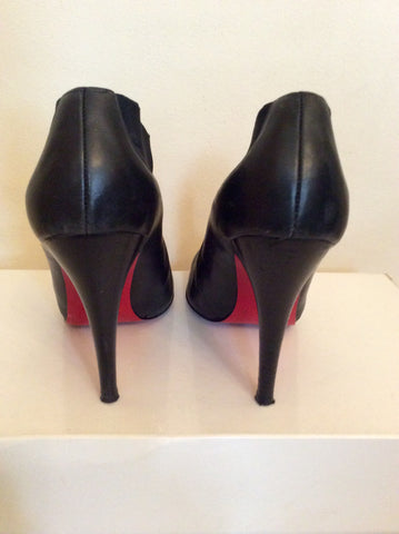 Oh...Deer Black Leather Red Sole Shoe Boots Size 6.5/39.5 - Whispers Dress Agency - Sold - 4