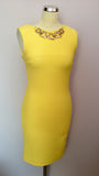Rinascimento Yellow & Gold Chain Trim Dress Size S - Whispers Dress Agency - Sold - 1