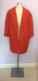 BRAND NEW MARKS & SPENCER BURNT ORANGE 3/4 SLEEVE COAT SIZE 14 - Whispers Dress Agency - Womens Coats & Jackets - 4