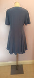 LAURA ASHLEY BLUE SILK SKATER DRESS SIZE 16 - Whispers Dress Agency - Womens Dresses - 2