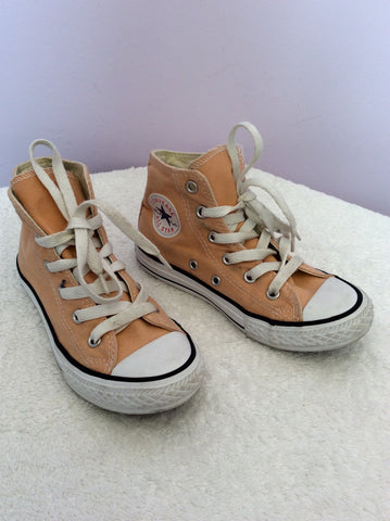 Converse All Star Youth Peach High Top Trainers Size 12 - Whispers Dress Agency - Girls Footwear - 1
