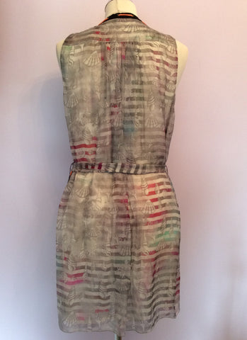Matthew Williamson Escape Light Grey Silk Seashell Print Top Size 12 - Whispers Dress Agency - Sold - 3