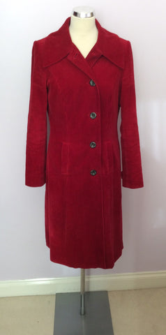 Per Una Red Corduroy Coat Size 12 - Whispers Dress Agency - Sold - 1