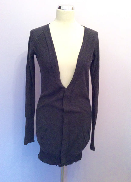 All Saints Dark Grey Julianna Long Cardigan Size 10 - Whispers Dress Agency - Sold - 1