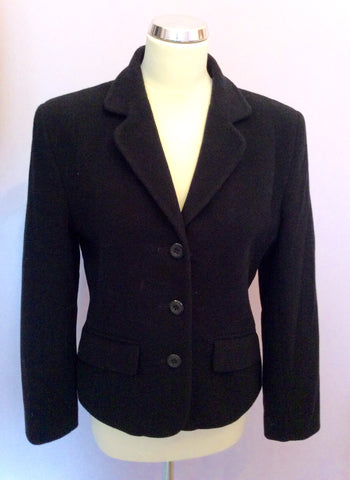 Marks & Spencer Black Wool Blend Skirt Suit Fit UK 8/10 - Whispers Dress Agency - Sold - 2