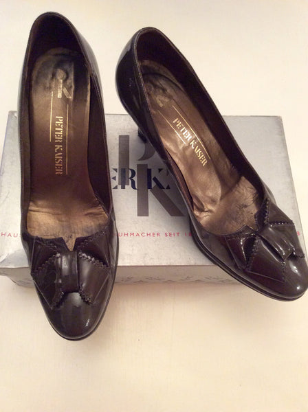 PETER KAISER DARK GREY PATENT HEELS SIZE 5.5/38.5 - Whispers Dress Agency - Womens Heels - 1