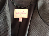 Whistles Dark Grey & Black Weave Wool Jacket Size 12 - Whispers Dress Agency - Womens Coats & Jackets - 4