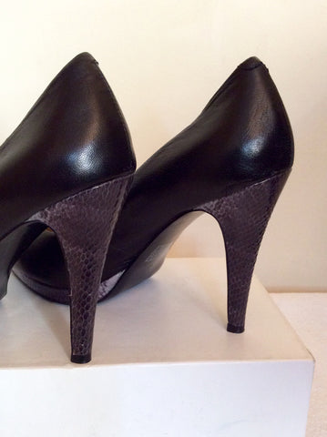 Nine West Black & Grey Snakeskin Heels Size 6/39 - Whispers Dress Agency - Womens Heels - 5