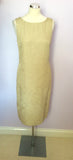 Windsmoor Pale Gold Embossed Print Dress & Coat Suit Size 10/12 - Whispers Dress Agency - Sold - 6