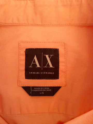 Armani Exchange Apricot Slim Fit Long Sleeve Shirt Size L - Whispers Dress Agency - Sold - 2