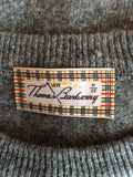 Thomas Burberry Grey Crew Neck Jumper Size 38 UK 10 - Whispers Dress Agency - Womens Knitwear - 3