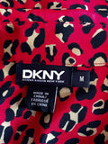 DKNY Red Leopard Print Silk Shirt Size M - Whispers Dress Agency - Sold - 3