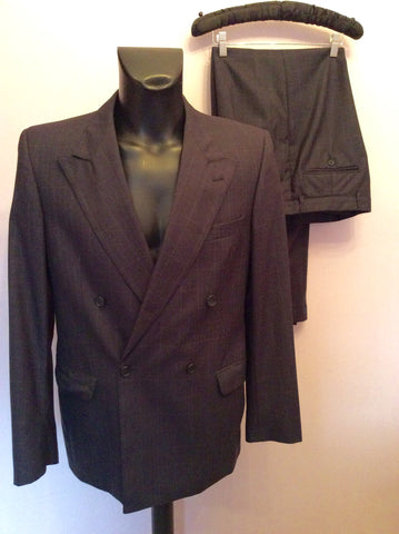 JAEGER CHARCOAL GREY CHECK WOOL SUIT SIZE 40R/36W - Whispers Dress Agency - Mens Suits & Tailoring - 1