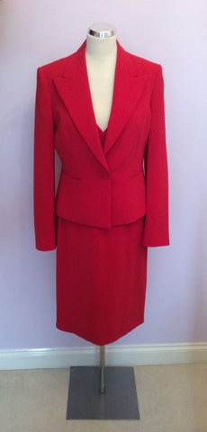 BRAND NEW MAX MARA RED DRESS & JACKET SUIT SIZE 14 - Whispers Dress Agency - Sold - 1