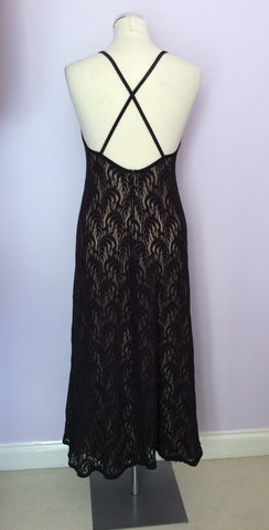 Images Black Lace Long Evening Dress Size 14 - Whispers Dress Agency - Womens Dresses - 3