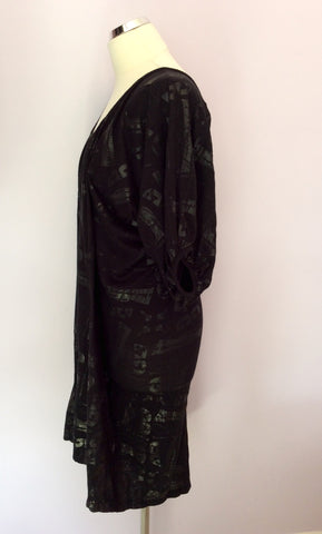 Bolongaro Trevor Black Print Dress Size S - Whispers Dress Agency - Sold - 2