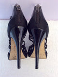 Carvela Black Satin Strappy Jewel Trim Heels Size 5/38 - Whispers Dress Agency - Womens Heels - 4