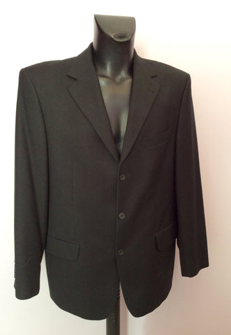 DESCH BLACK WOOL & CASHMERE SUIT JACKET SIZE 42R - Whispers Dress Agency - Mens Suits & Tailoring - 1