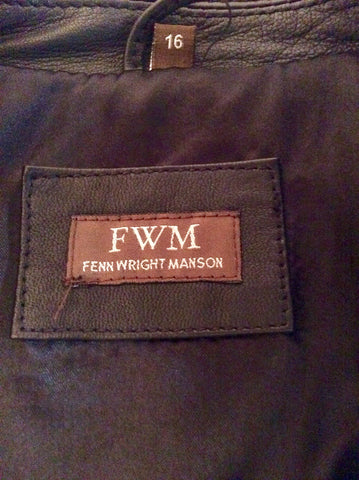 Fenn Wright Manson Black Leather Jacket Size 16 - Whispers Dress Agency - Sold - 6