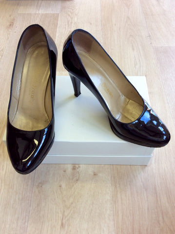 RUSSELL & BROMLEY BLACK PATENT LEATHER HEELS SIZE 6/39 - Whispers Dress Agency - Sold - 1