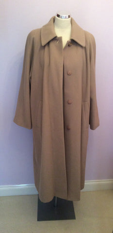 Marks & Spencer Camel (Champagne) Wool & Cashmere Coat Size 12 - Whispers Dress Agency - Womens Coats & Jackets - 4