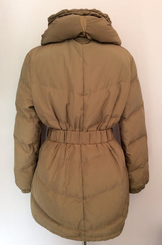 Phase Eight Brown Padded Belted Jacket With Hood Size 12 - Whispers Dress Agency - Womens Coats & Jackets - 4