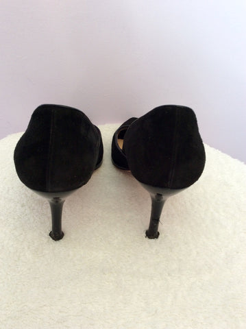 Hobbs Black Suede Peeptoe Heels Size 7.5/41 - Whispers Dress Agency - Womens Heels - 3