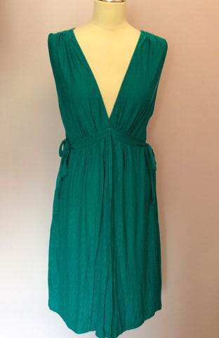 French Connection Green Tie Side Dress Size 14 - Whispers Dress Agency - Sold - 1
