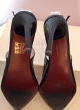 Faith Solo Black Leather Slingback Heels Size 4/37 - Whispers Dress Agency - Womens Heels - 6