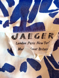 Vintage Jaeger Blue & White Print Cotton Size 10 Approx Fit UK 8 - Whispers Dress Agency - Sold - 4