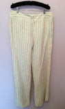 Brand New Marks & Spencer Autograph Ivory Pinstripe Linen Trousers Suit Size 18/14 - Whispers Dress Agency - Sold - 5