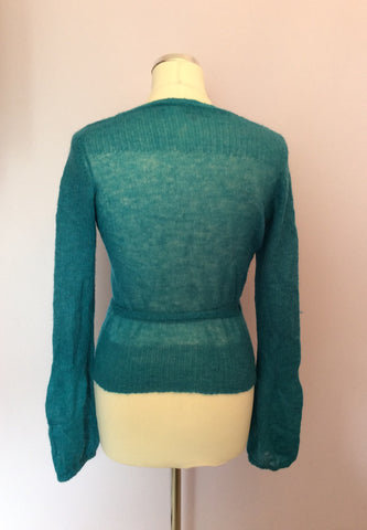 Ted Baker Turquoise Wrap Around Jumper Size 2 UK 10 - Whispers Dress Agency - Womens Knitwear - 2
