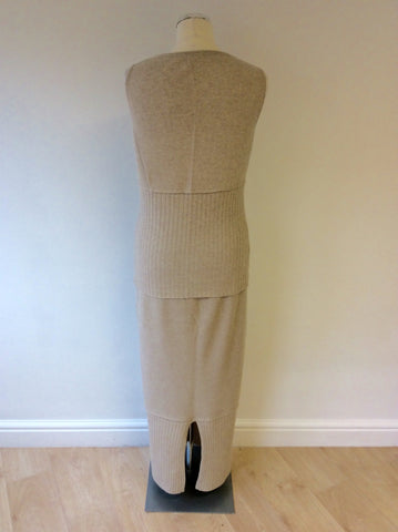 ISCHIKO FAWN KNIT SLEEVELESS JUMPER,CARDIGAN & LONG SKIRT SIZE 36/40 UK 10/12 - Whispers Dress Agency - Women suits & Tailoring - 7