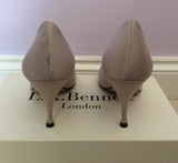 LK Bennett Light Grey Satin Peep Toe Heels Size 4/37 - Whispers Dress Agency - Womens Heels - 3