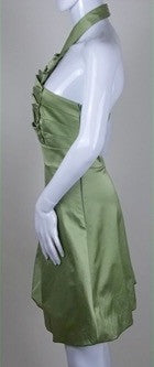 Karen Millen Light Green Satin Occasion Dress Size 8 - Whispers Dress Agency - Womens Dresses - 2