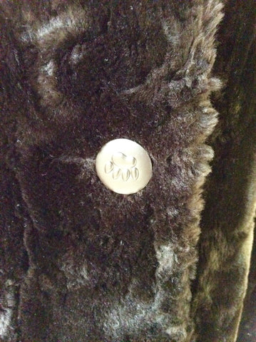 LA MAISON DE LA FAUSSE FOURRURE DARK BROWN FAUX FUR COAT SIZE L - Whispers Dress Agency - Womens Coats & Jackets - 3