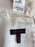 Escada Beige Wool Pencil Dress With Mink Fur Collar Size 38, UK 10 - Whispers Dress Agency - Sold - 5
