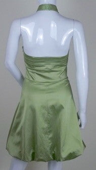 Karen Millen Light Green Satin Occasion Dress Size 8 - Whispers Dress Agency - Womens Dresses - 3