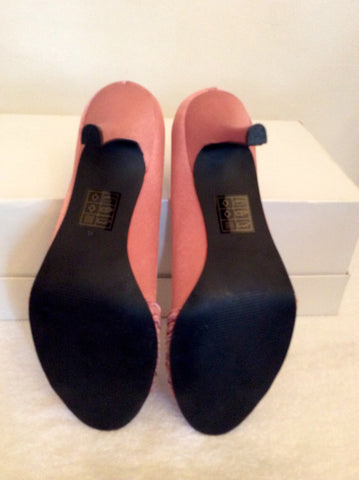 BRAND NEW LUNAR PINK SATIN PEEP TOE DIAMANTÉ TRIM HEELS SIZE 7/40 - Whispers Dress Agency - Womens Heels - 4