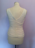 Coast Ivory Pleated Sleeveless Top Size 10 - Whispers Dress Agency - Sold - 2