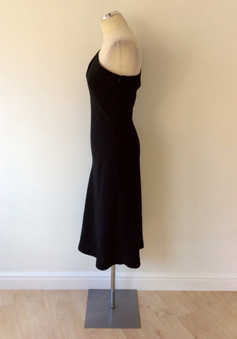CALVIN KLEIN BLACK ONE SHOULDER OCCASION DRESS SIZE 12 - Whispers Dress Agency - Womens Dresses - 3