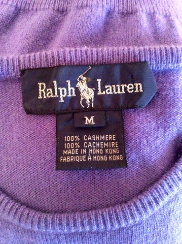 Ralph Lauren Hyacinth Cashmere Short Sleeve Jumper Size M - Whispers Dress Agency - Sold - 2