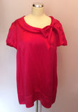 Monsoon Hot Pink Silk Top Size 16 - Whispers Dress Agency - Womens Tops - 1