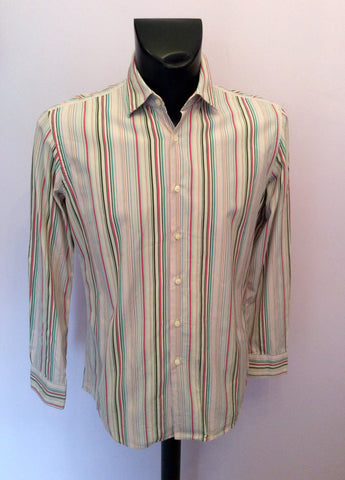 Paul Smith Multi Coloured Stripe Cotton Shirt Size 15.5" - Whispers Dress Agency - Mens Formal Shirts - 1