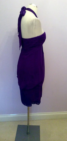 Coast Purple Silk Halterneck, Strappy, Strapless Occasion Dress Size 8 - Whispers Dress Agency - Womens Dresses - 2