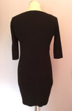 Karen Millen Black Wool Blend Knit Dress Size 3 Approx. 12 - Whispers Dress Agency - Womens Dresses - 2