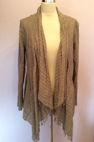 SANDWICH BROWN CHECK CARDIGAN & MATCHING SCARF SIZE 42 UK 14 - Whispers Dress Agency - Womens Tops - 2