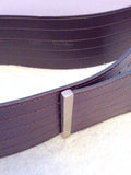 Brand New Max Mara Wide Dark Brown Leather Belt Size L - Whispers Dress Agency - Sold - 2
